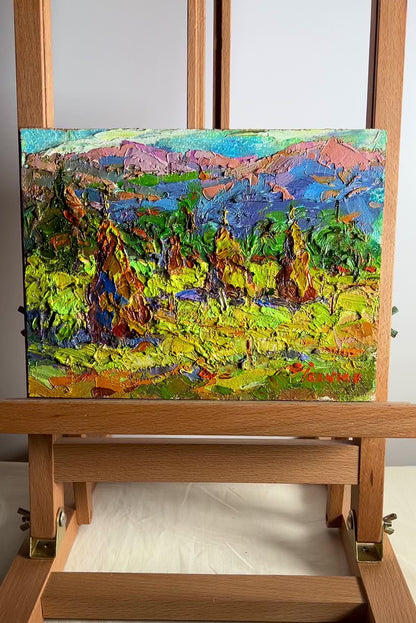 Oil painting Mountain fields Ivanyuk Oleksiy