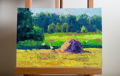 Oil painting The storks have arrived Boris Serdyuk