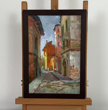 Oil painting Street of old memories of the city Yuriy Suprunchuk