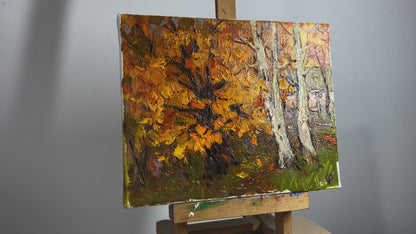 Oil painting Autumn gold Oksana Ivanyuk