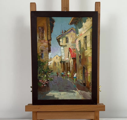 Oil painting Summer walk around the city Yuriy Suprunchuk