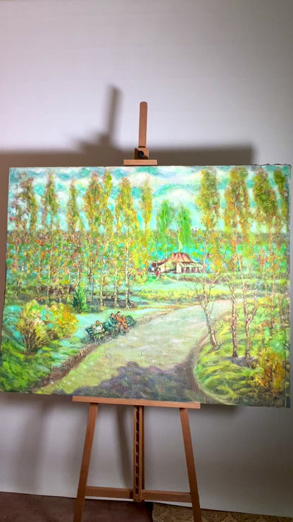 Oil painting On the outskirts of the city Shapoval Ivan Leontyevich