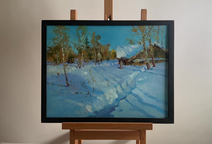 OIl painting After the night snowfall Yuriy Suprunchuk