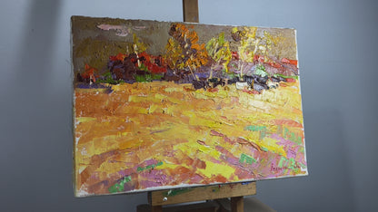 Oil painting Sunlit Autumn Fields Alex Ivanyuk
