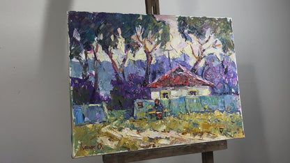 Oil painting Lilac is blooming Ivanyuk Alex