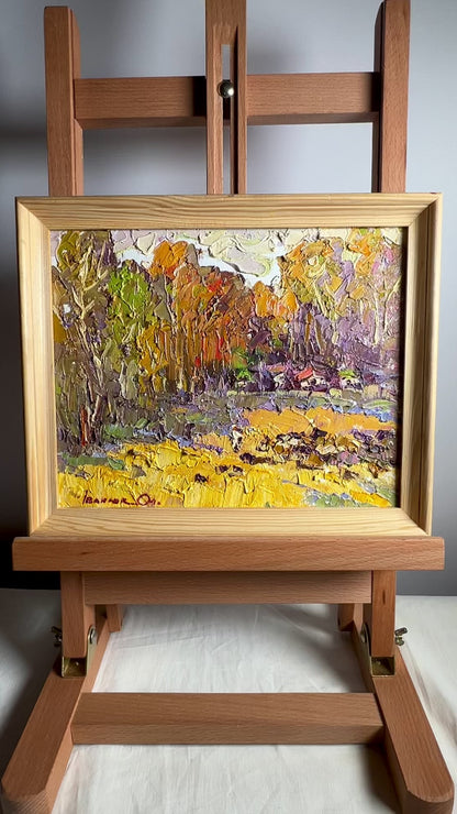 Oil painting Autumn on the edge of the forest Alex Ivanyuk