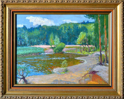 Oil painting by Grouse Maksimenko Mykola Antonovich in ornate gold frame
