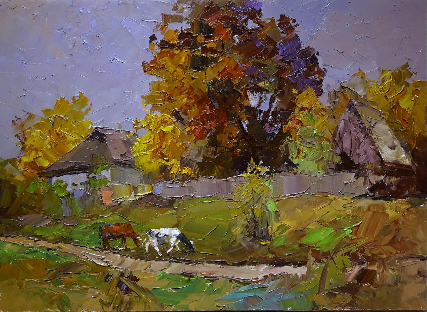 Oil painting Rural landscape Serdyuk Boris Petrovich
