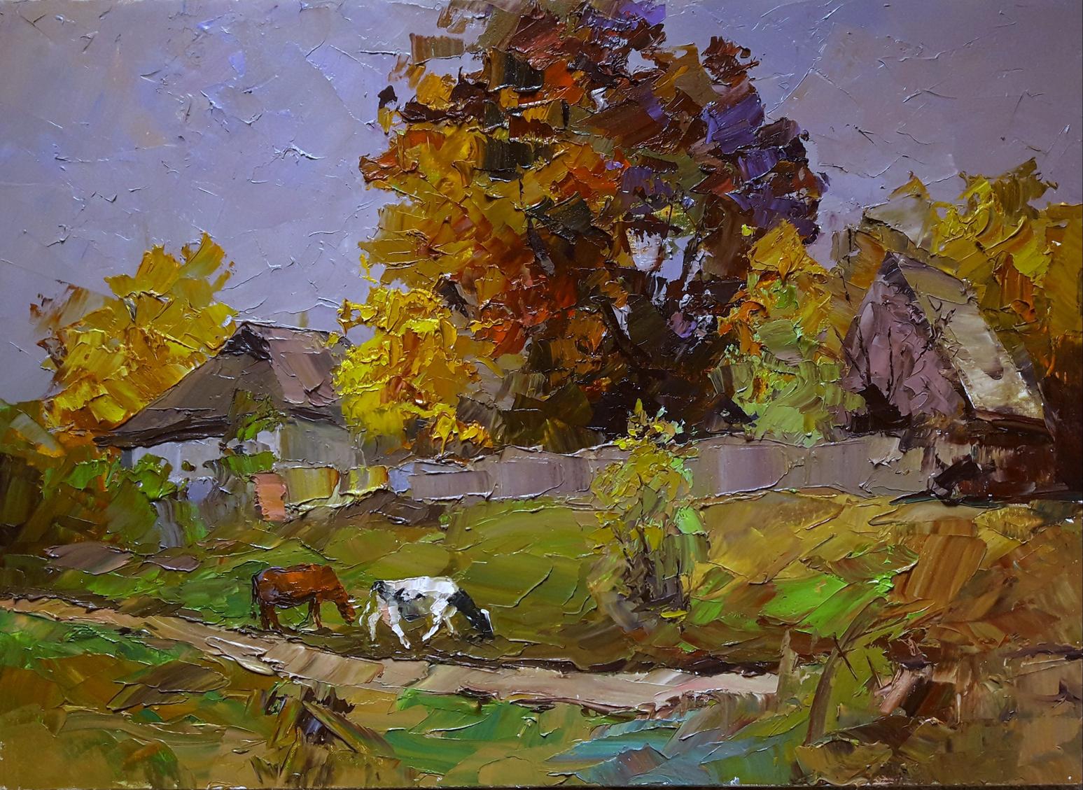 Oil painting Rural landscape Serdyuk Boris Petrovich