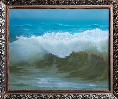 Oil painting The magic of the waves by Korkishko Vasily in ornate frame