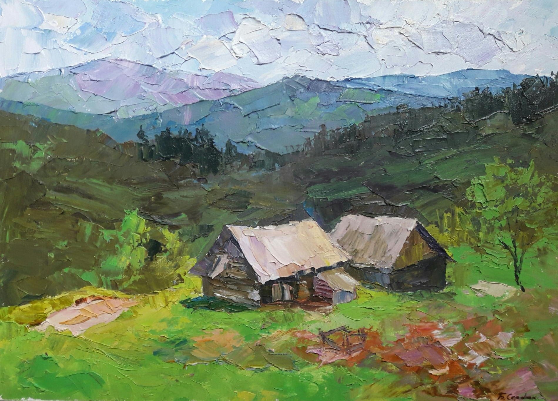Oil painting On the slopes Serdyuk Boris Petrovich