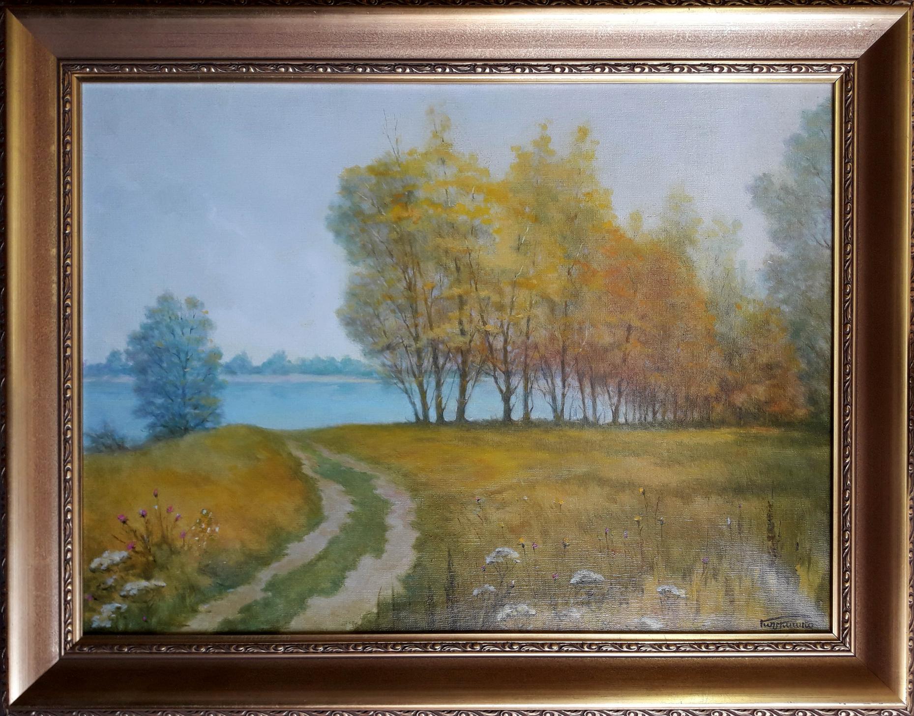 Oil painting Autumn Korkishko Vasily serene autumn landscape
