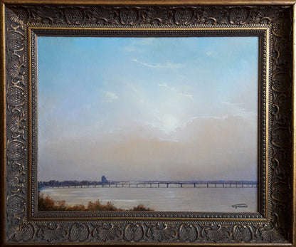 Oil painting Dawn over the Dnieper Korkishko Vasily