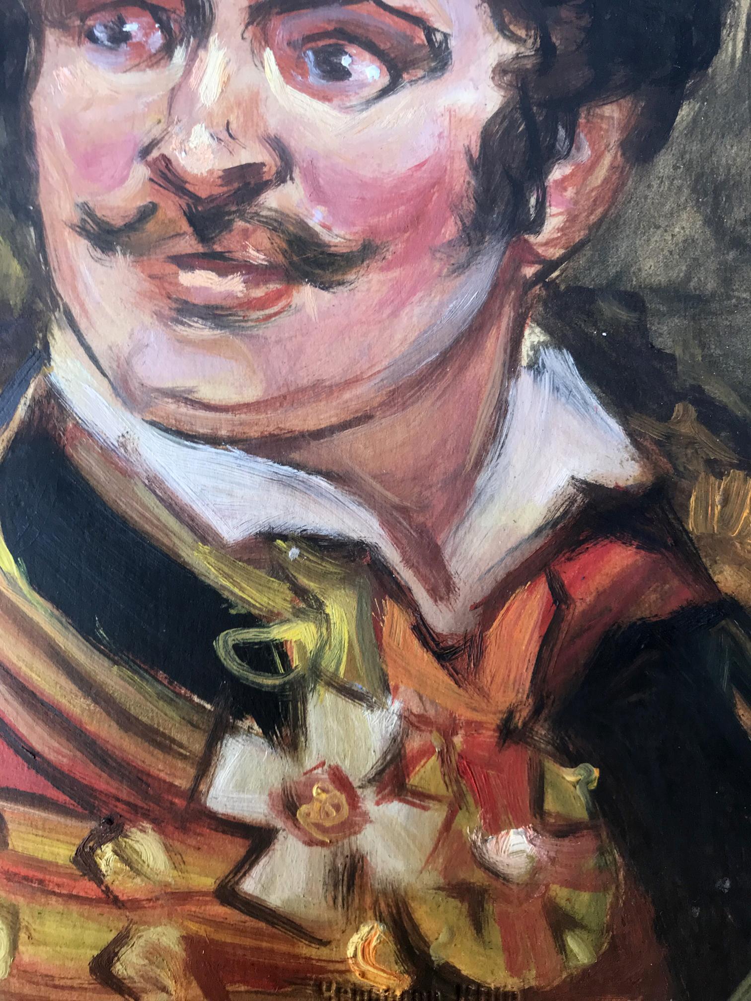 Oil painting portrait of Alexander Litvinov in ornate uniform