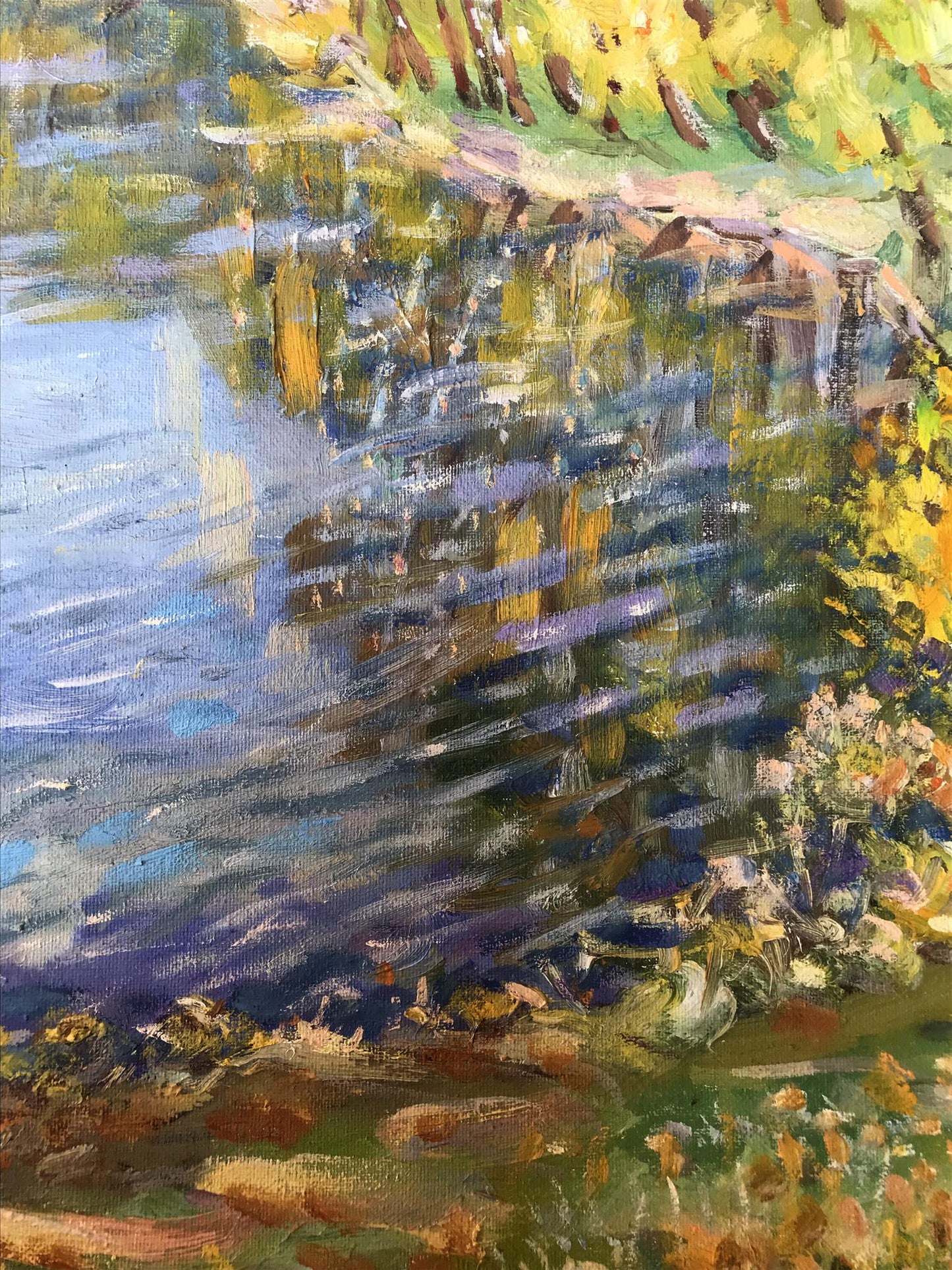 oil painting river
