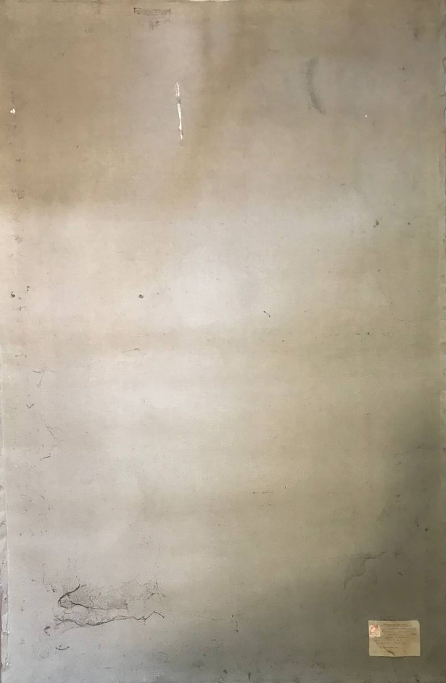 Faded beige Karl Marx poster back with creases and stains, Bilan Petr Ilyich oil painting