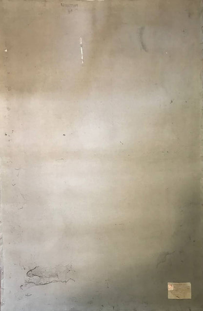 Faded beige Karl Marx poster back with creases and stains, Bilan Petr Ilyich oil painting