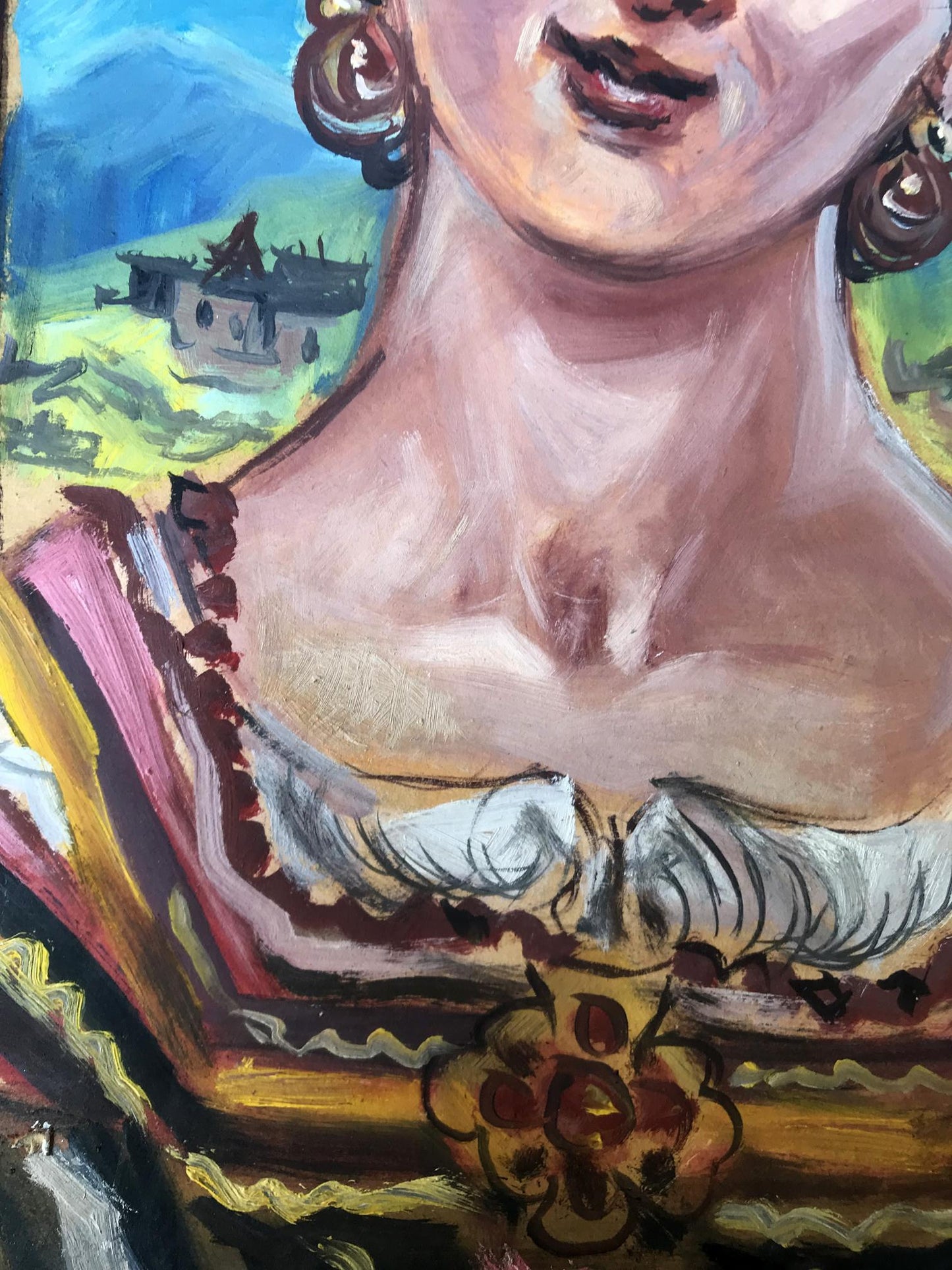Oil painting portrait of woman at window by Alexander Litvinov