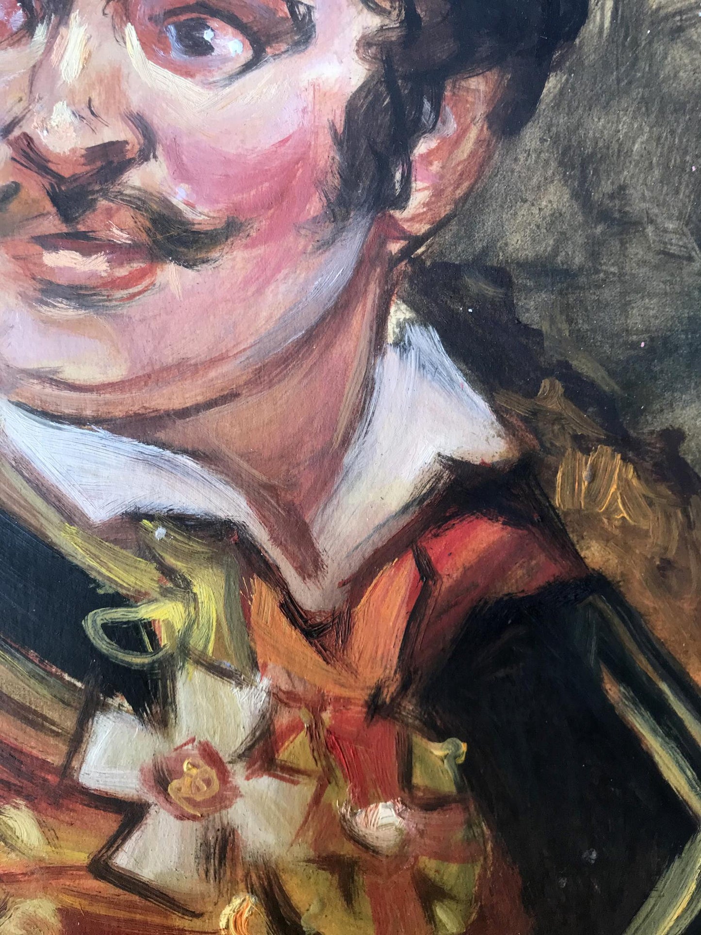 Oil painting portrait of man in uniform by Alexander Litvinov