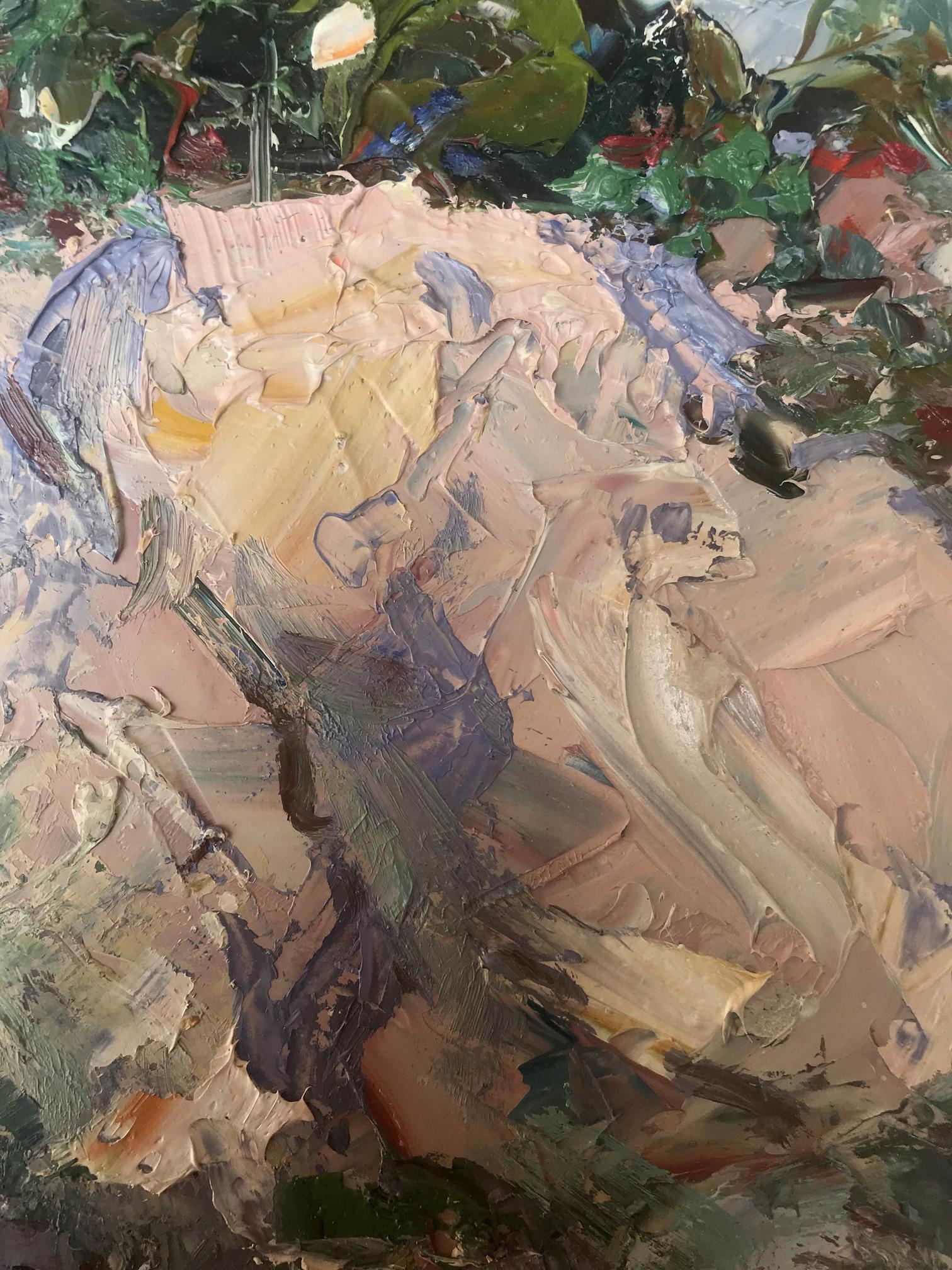 Oil painting Village house 