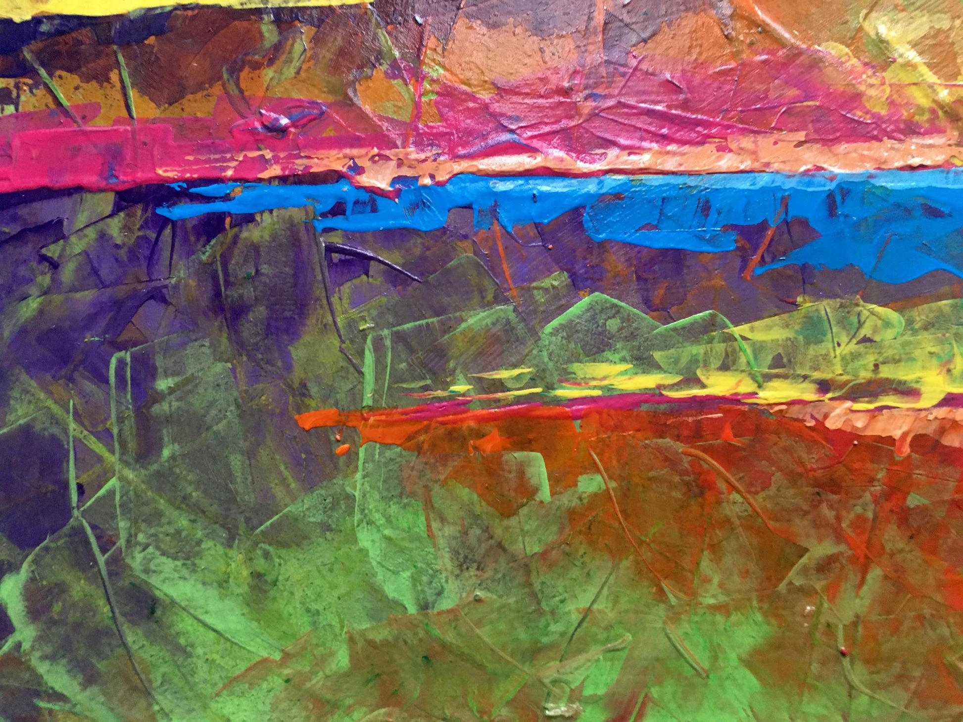 Oil painting Autumn has come by Zadorozhnya V. V. vibrant textured abstract