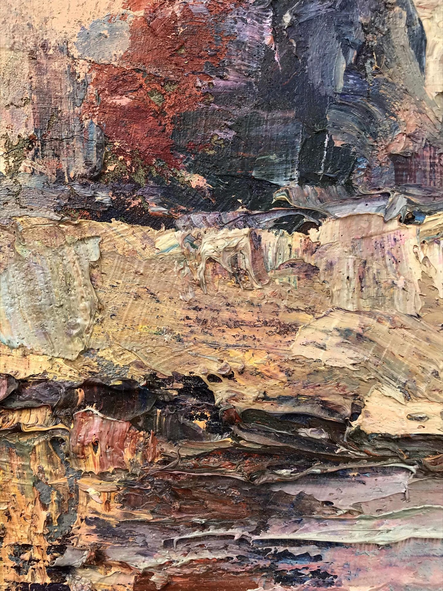 Oil painting August morning by Mazur Vladimir in earthy tones