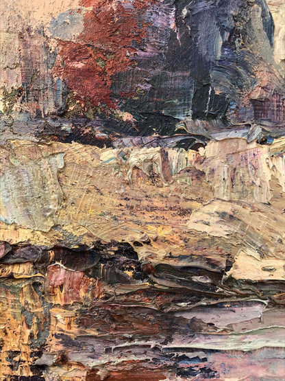 Oil painting August morning by Mazur Vladimir in earthy tones