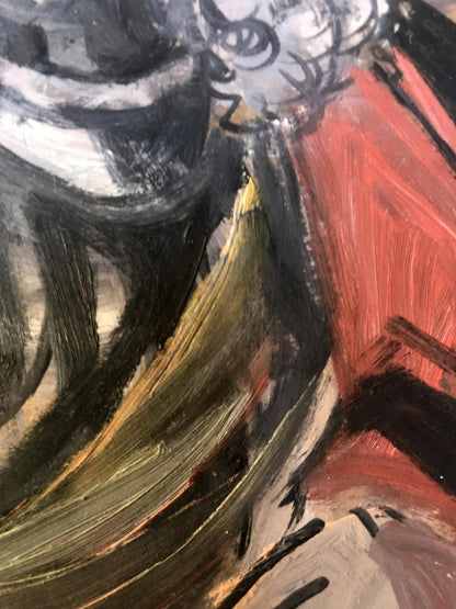 Abstract expressionist oil painting of Duke Alexander Arkadievich Litvinov portrait