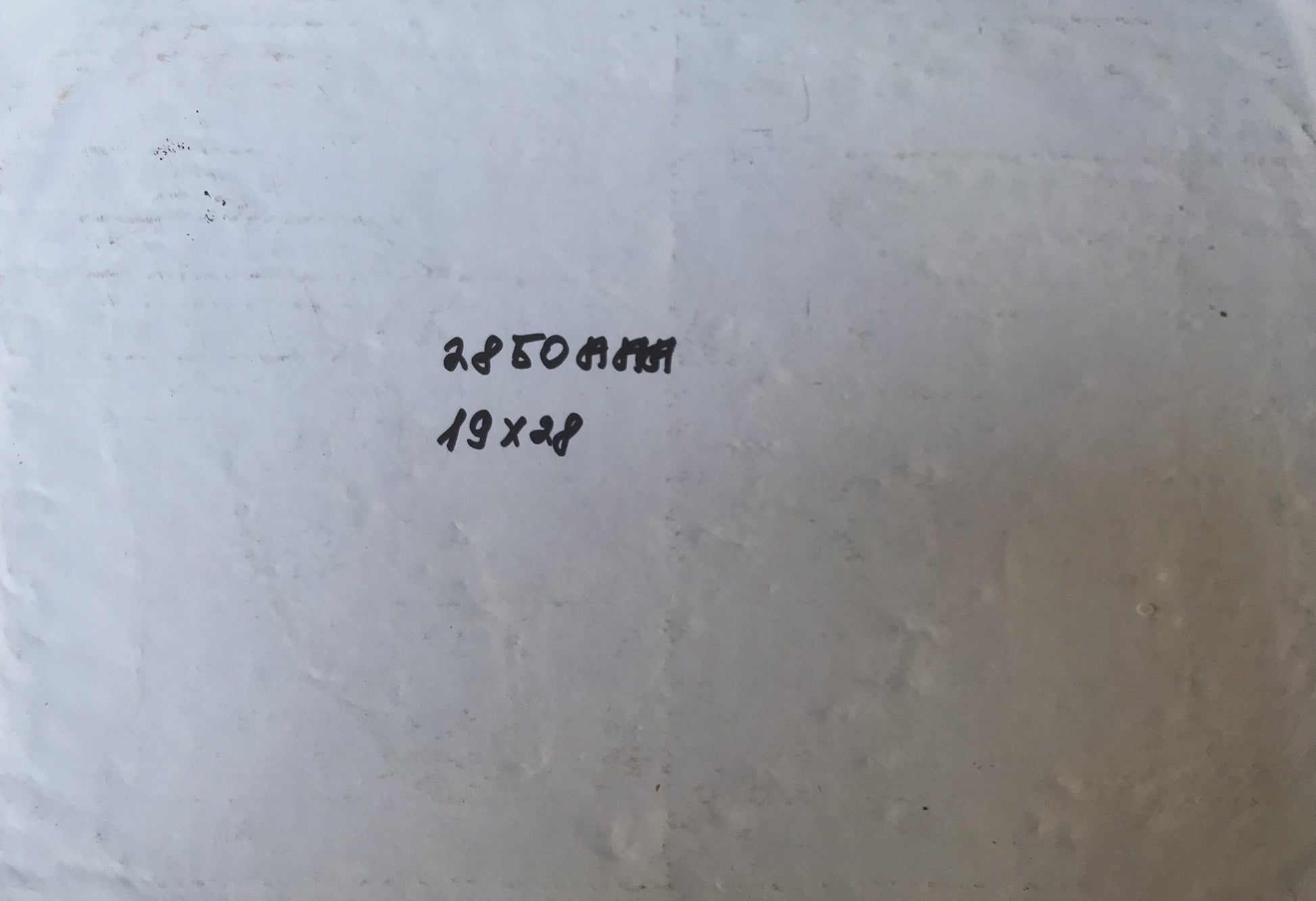 Back of Oil painting Portrait of sisters by Alexander Arkadievich Litvinov with handwritten text and stamped mark on white paper