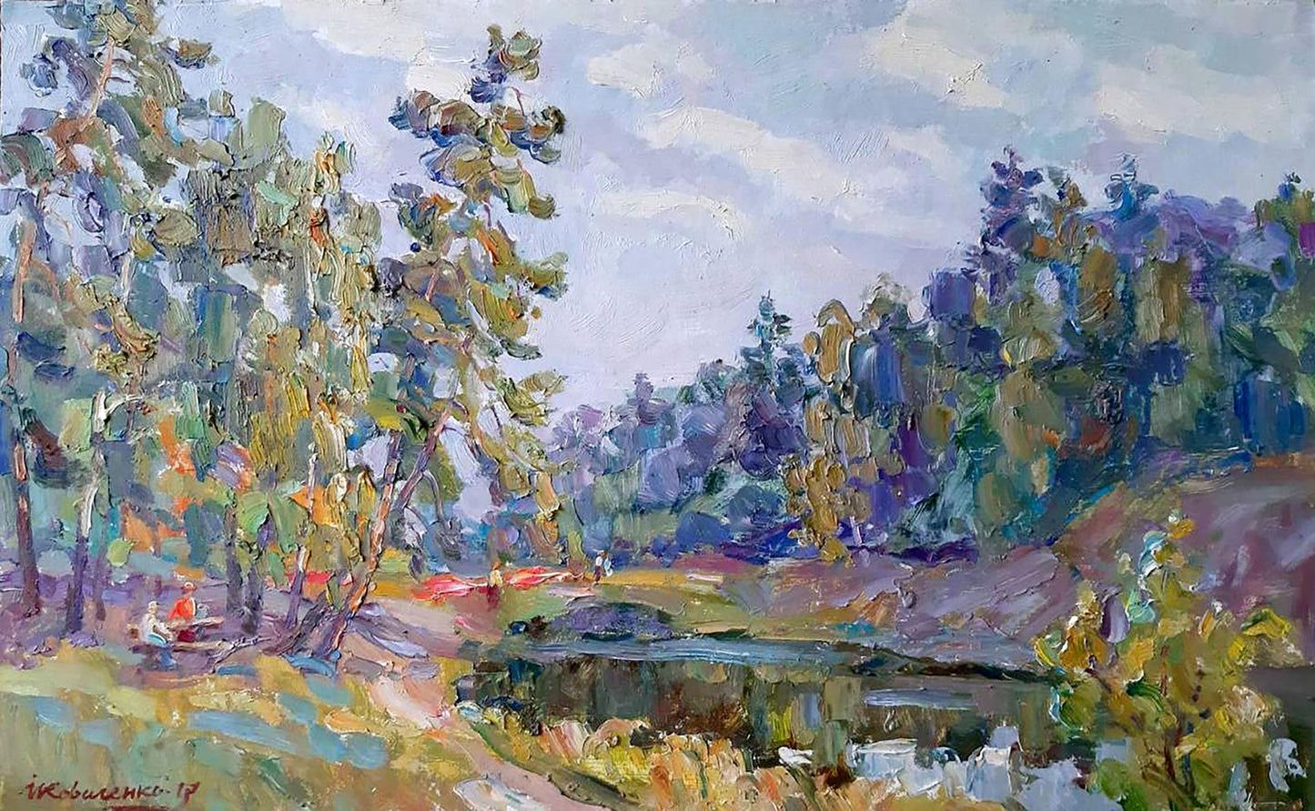 Oil painting Forest park Kovalenko Ivan Mikhailovich