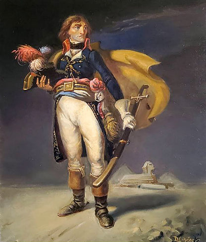 Oil painting portrait of Napoleon in Egypt by Daniil Litvinov