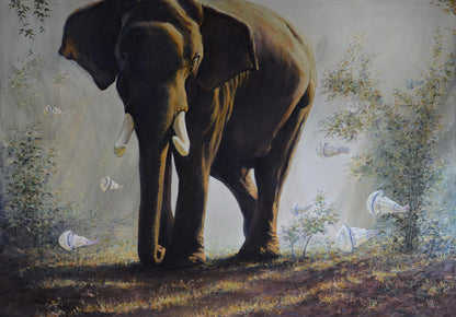 Oil painting Big meeting Oleg Kateryniuk