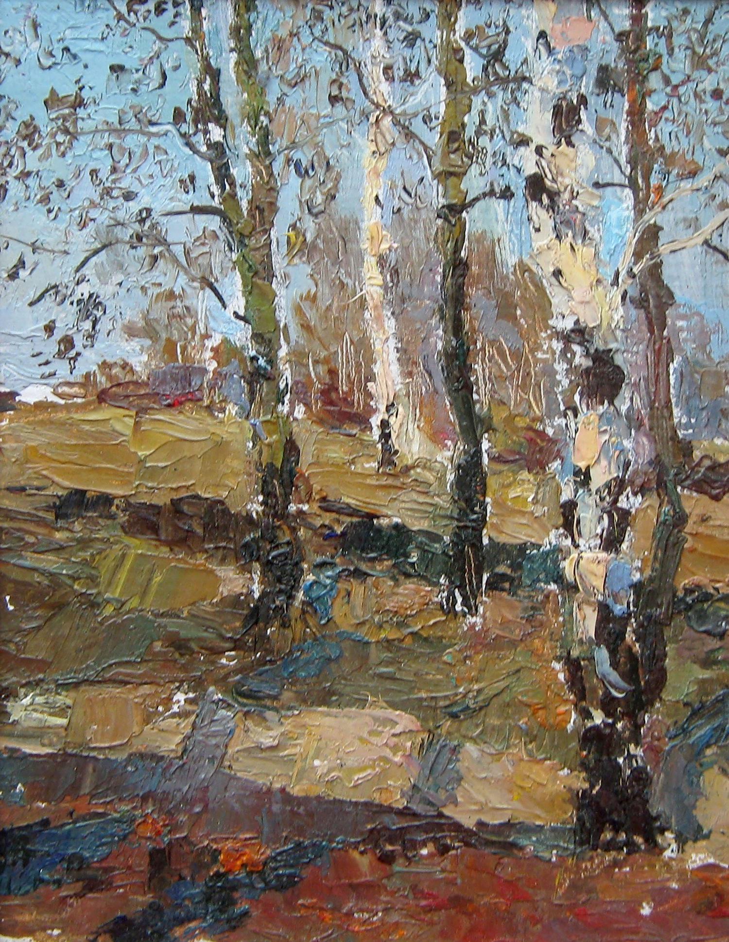 Oil painting March. Etude Savenets Valery