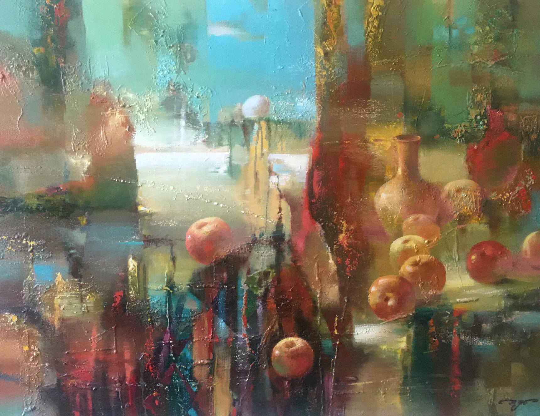 Abstract oil painting Apples Anatoly Borisovich Tarabanov