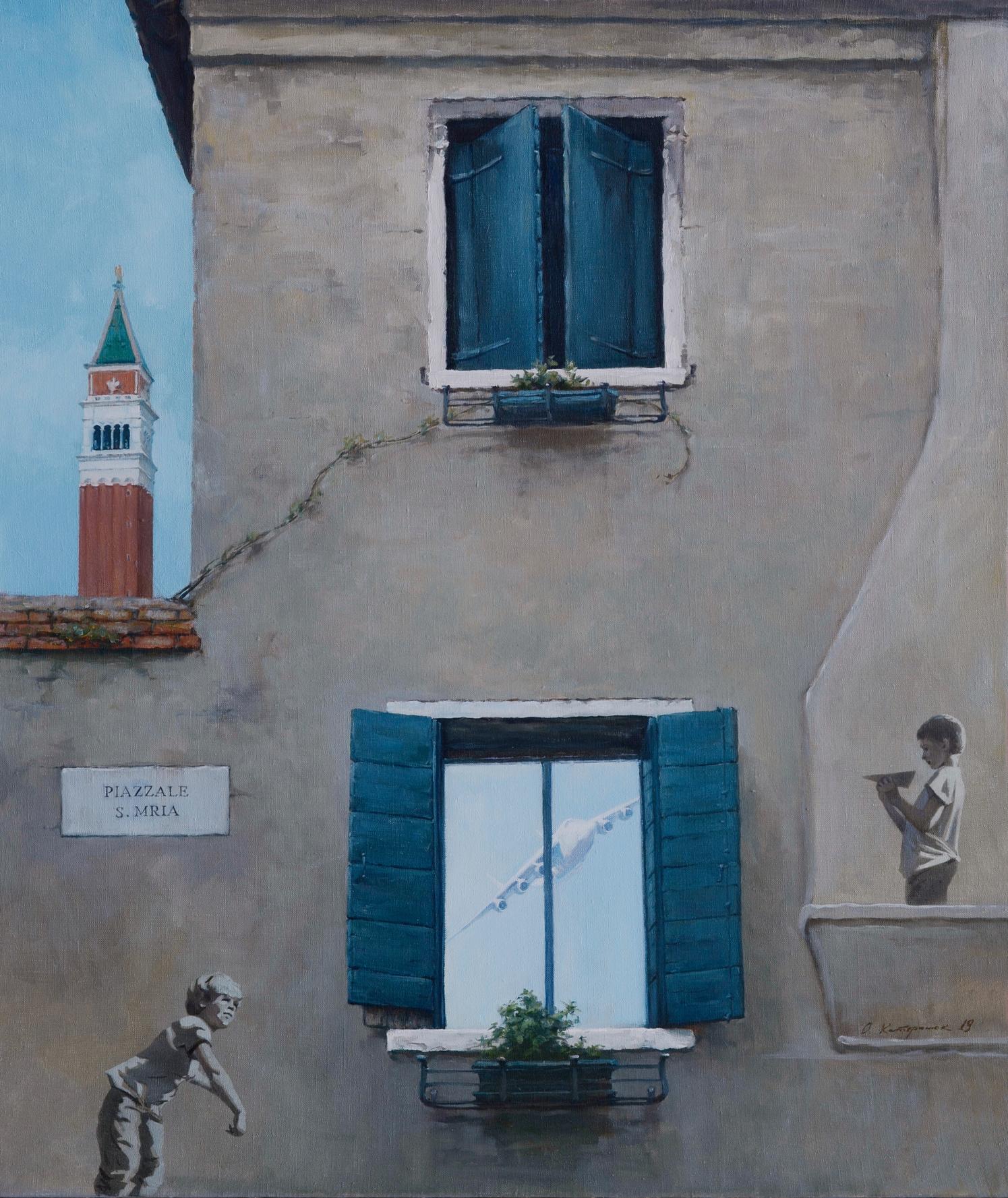 Oil painting Piazzale St MRIA Oleg Kateryniuk