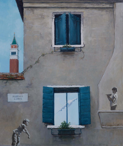 Oil painting Piazzale St MRIA Oleg Kateryniuk