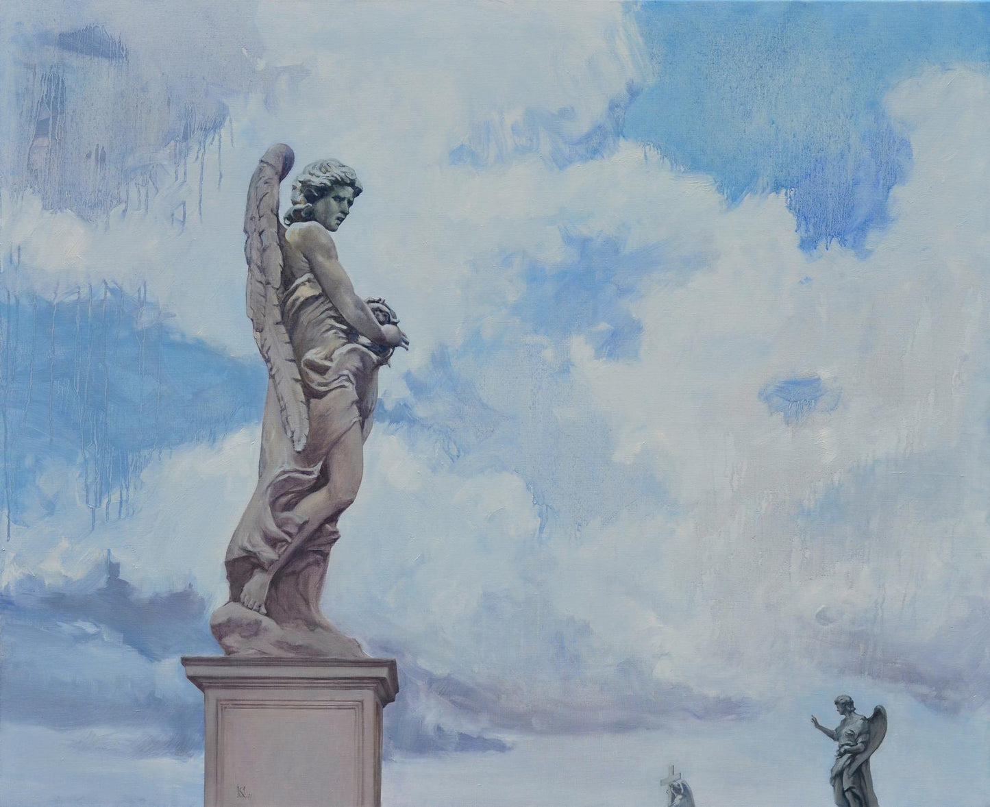 Oil painting Pass by the angels Oleg Kateryniuk