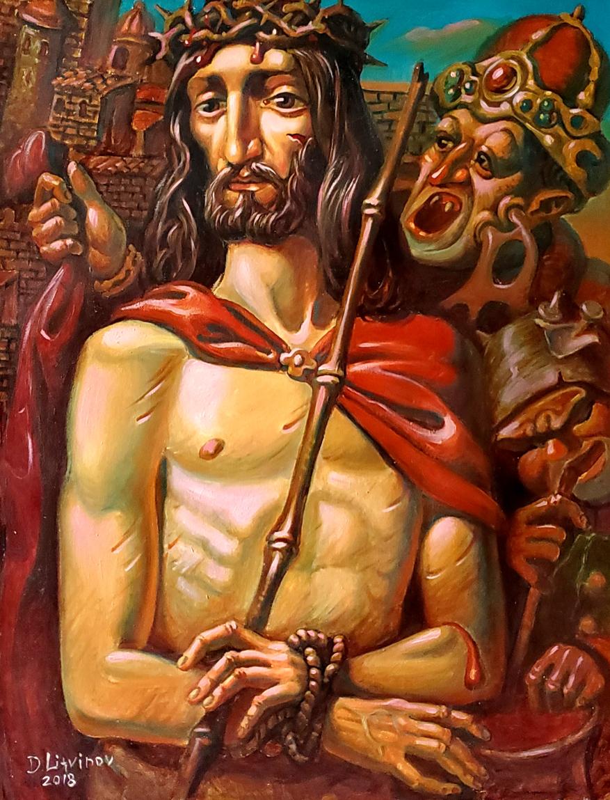 Oil painting of Jesus Christ before Pilate by Litvinov Daniil Olegovich