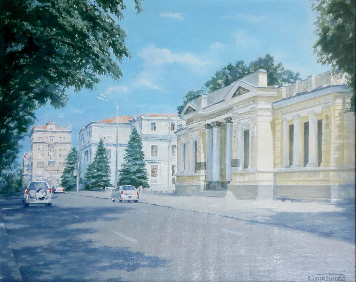 Oil painting of Historical Museum in Dnipro by Korkishko Vasily