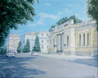 Oil painting of Historical Museum in Dnipro by Korkishko Vasily