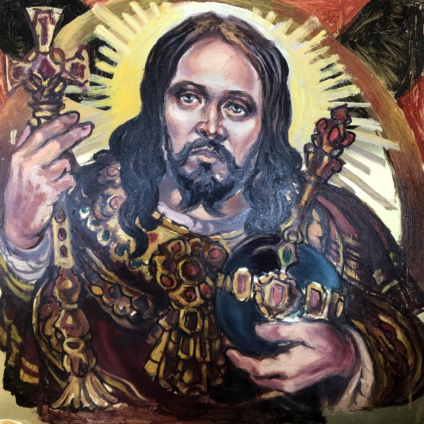 Oil painting portrait of Jesus Christ by Alexander Litvinov