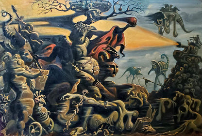 Surreal Last Judgment of Paris oil painting by Litvinov Daniil Olegovich