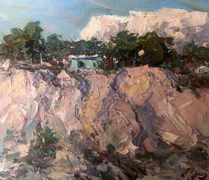Oil painting A house in the mountains Alexander Nikolaevich Cherednichenko