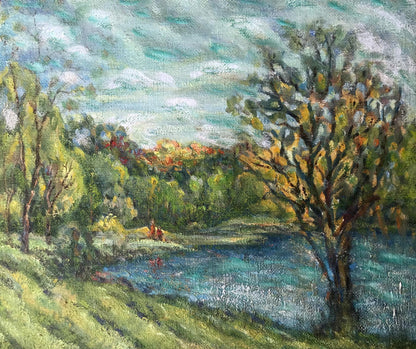 oil painting river buy