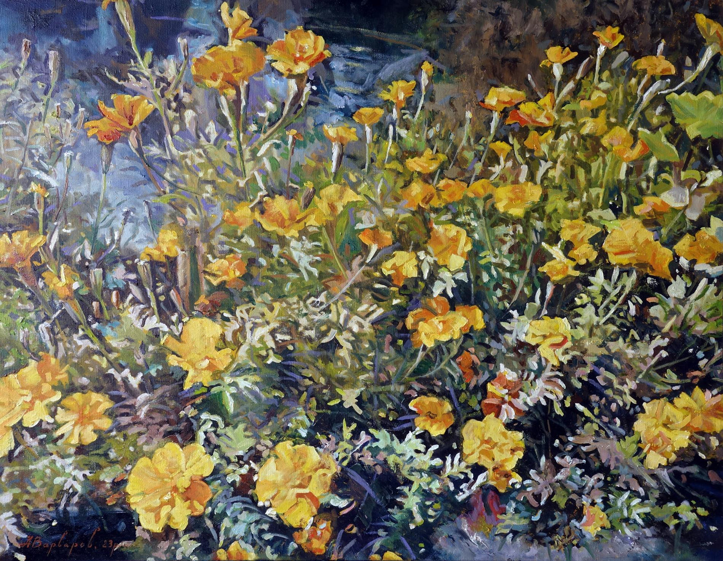 Oil painting Marigold Varvarov Anatoly Viktorovich