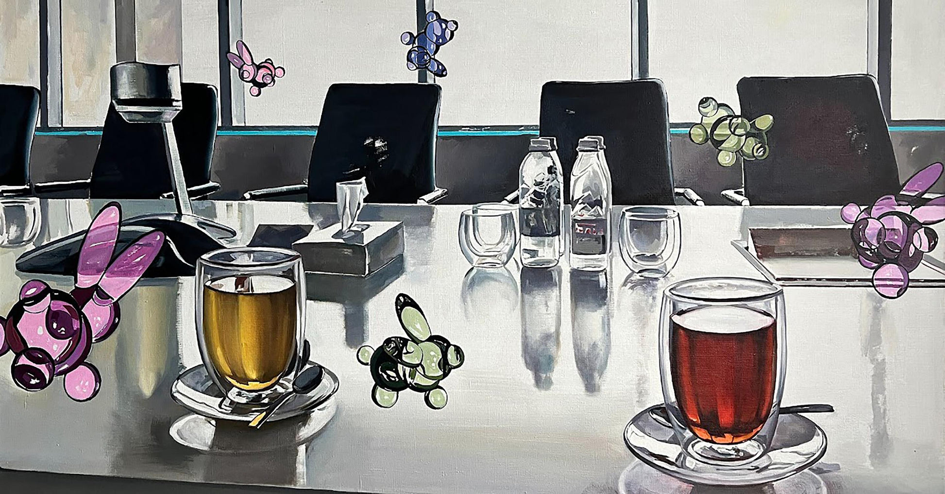 Oil painting Negotiation Igor Konovalov