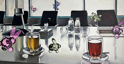 Oil painting Negotiation Igor Konovalov
