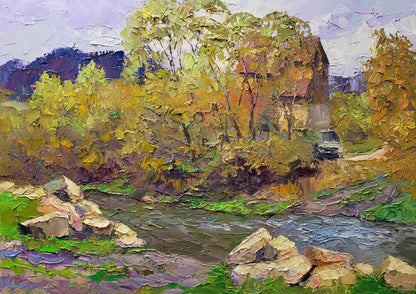 Oil painting Mountain stream Serdyuk Boris Petrovich