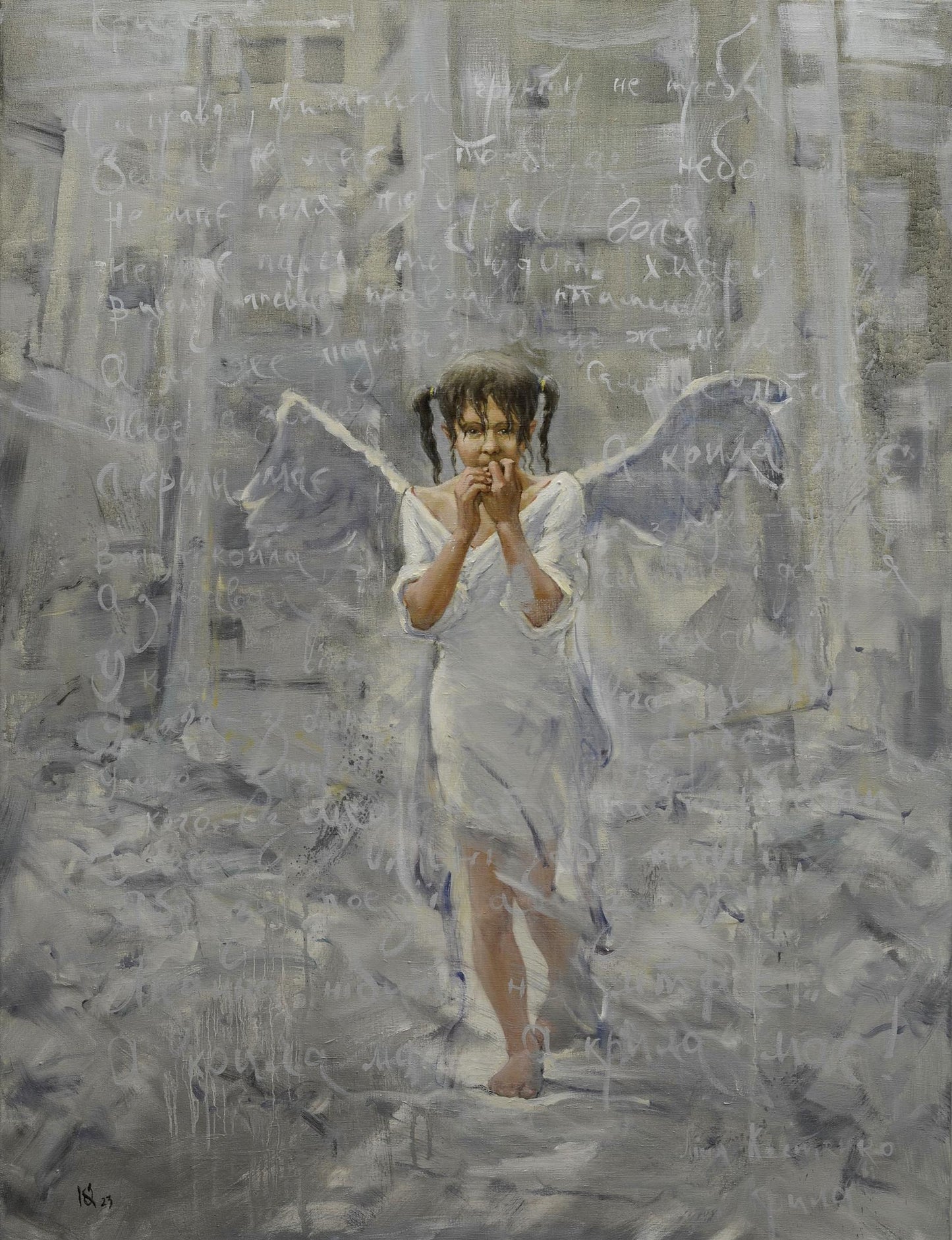 Oil painting Not lost wings Oleg Kateryniuk