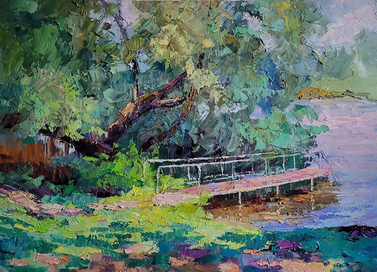 Oil painting A fallen poplar Serdyuk Boris Petrovich